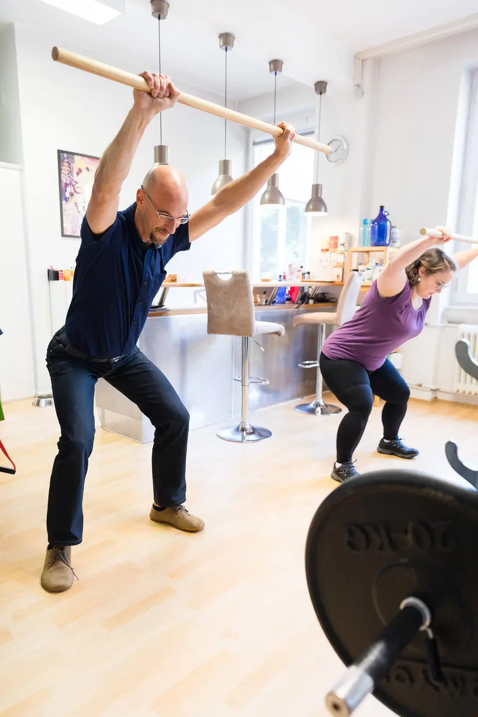 Thorsten Schmitt beim Training mit einer Klientin