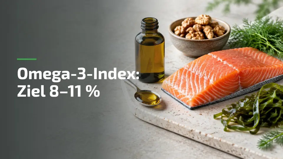 Omega-3 Empfehlung: Lachs, Omega-3-Öl, Walnüsse und Algen