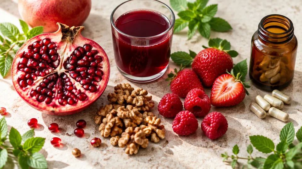 Urolithin A Wirkung: Granatapfel, Walnüsse, Beeren und Kapseln als Quellen für die Vorstufen