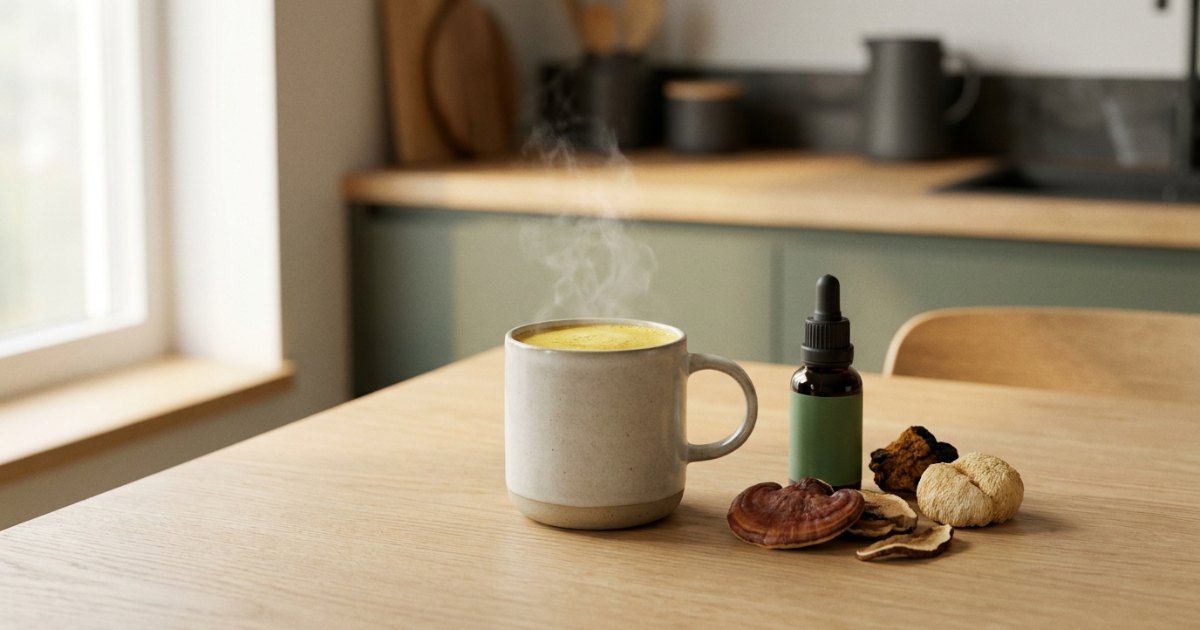 smaints Erfahrungen: Vitalpilz-Drink und Flüssigextrakt mit Reishi, Chaga und Hericium