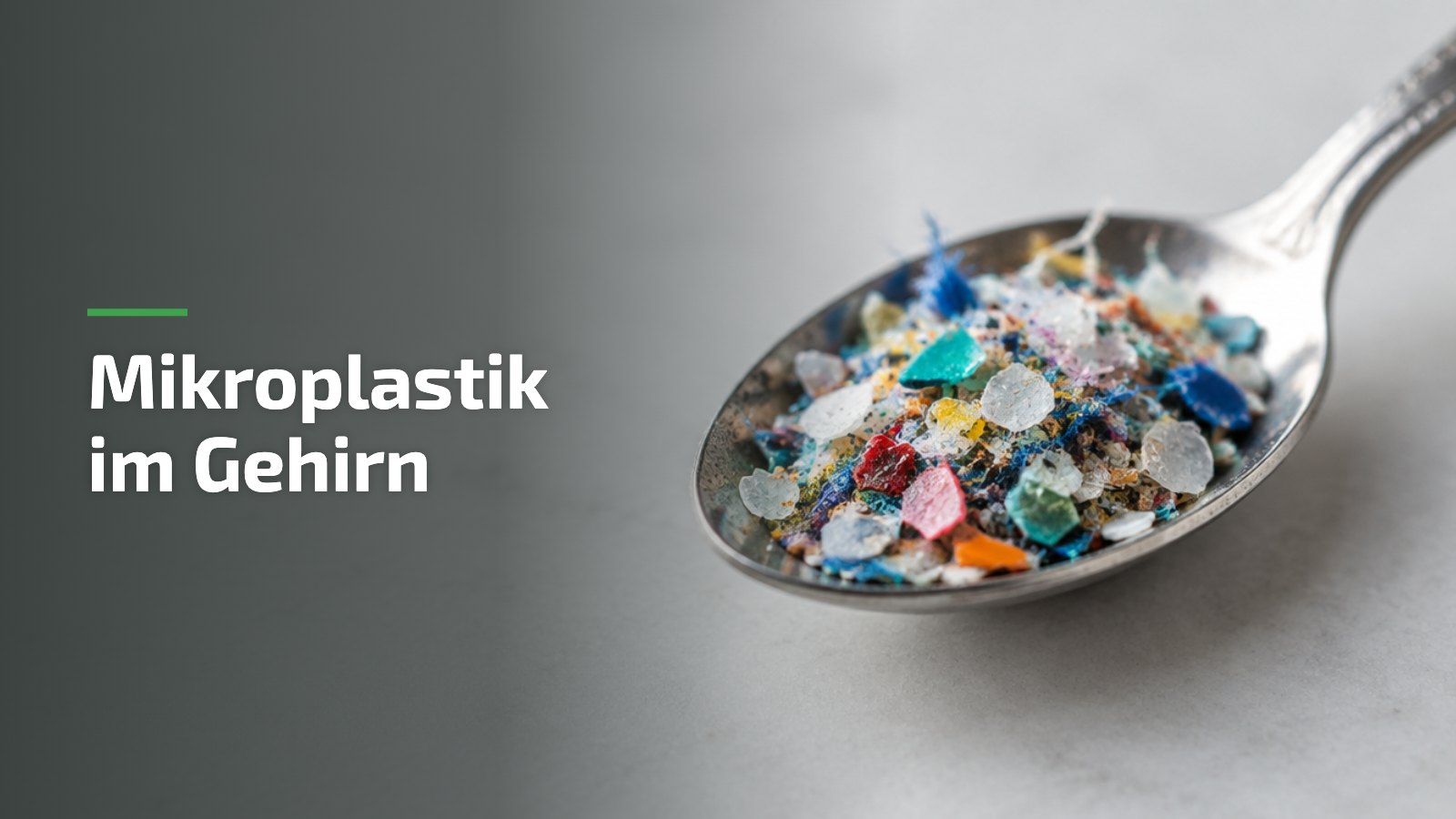 Mikroplastik im Gehirn: ein Teelöffel voller Mikroplastik-Partikel